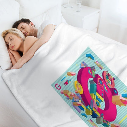 Vector Alphabet 3D Letter G Throw Blanket