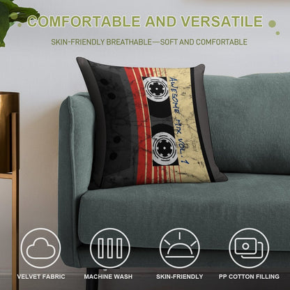 Vintage Awesome Mixtape Vol. 1 Soft Style Accent Throw Pillow