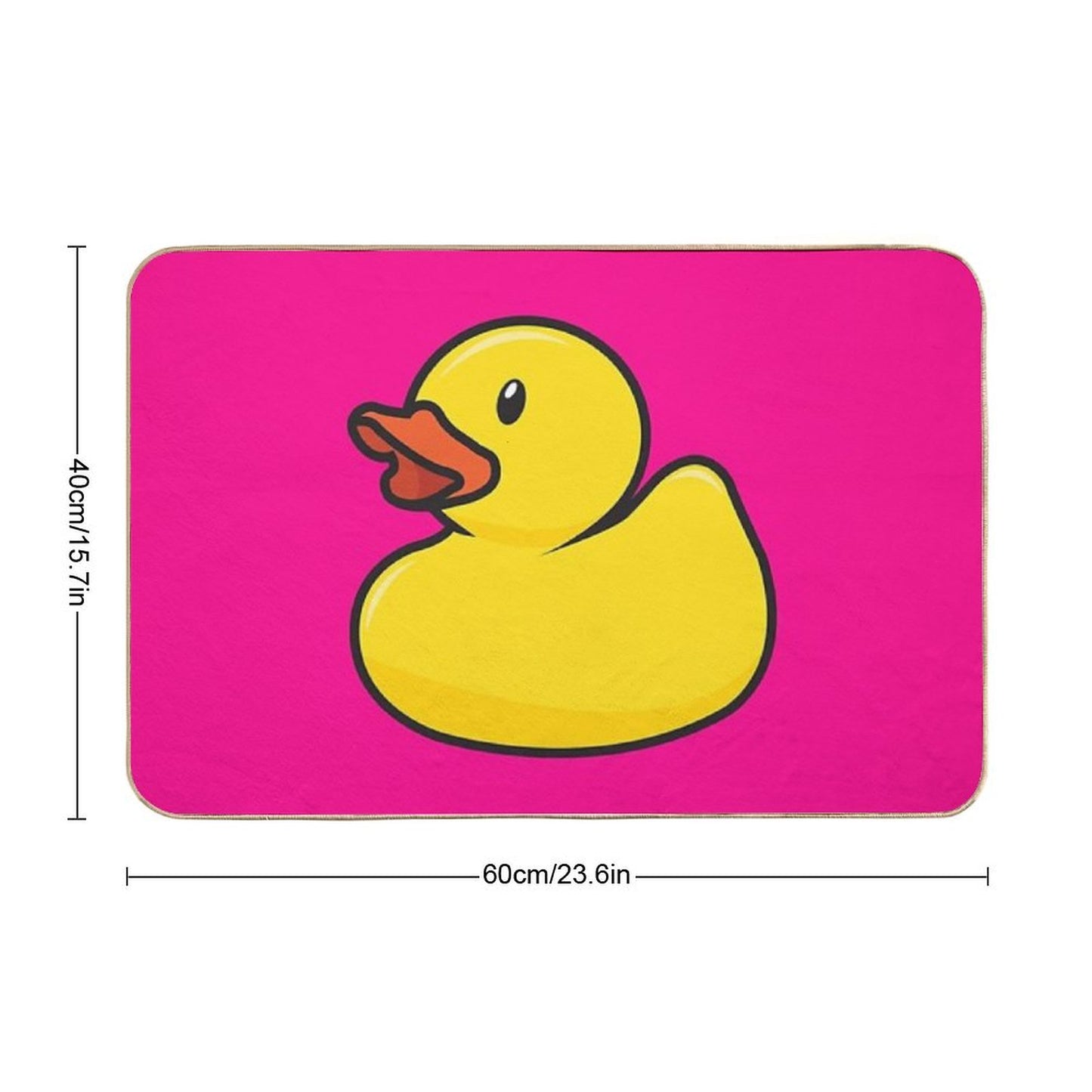 Rubber Duck in Hot Pink Bath Mat