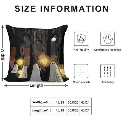Ghost Parade Soft Anti-Pilling Throw Pillow