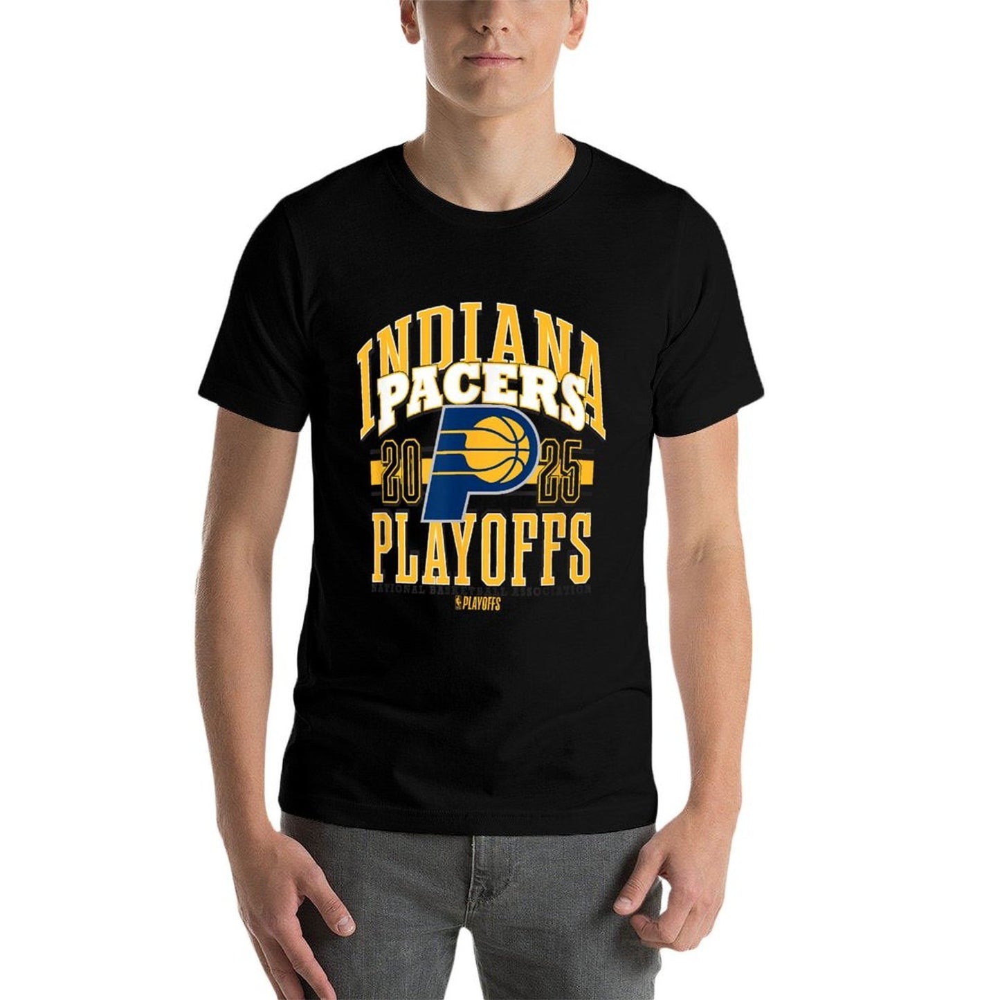NBA Official Indiana Pacers 2025 Playoffs Showtime  Graphic-printed T-Shirt