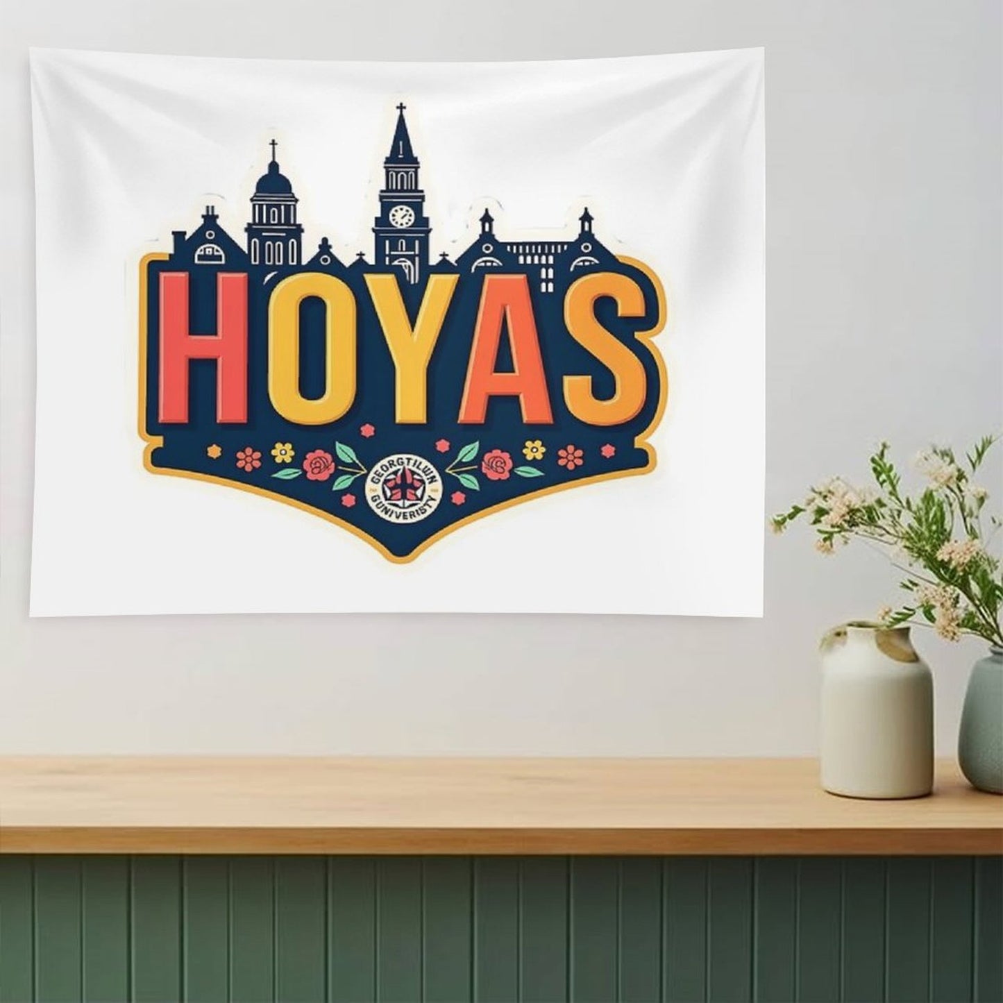 Georgetown Hoyas – Strength, Legacy & Team Spirit  NHK999 Sports Art Tapestry