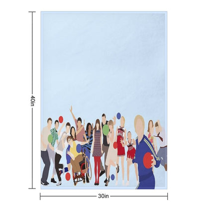 Glee Characters Throw Blanket
