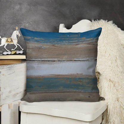 Beach Decor Five Stripes Linen Throw Pillow Cover