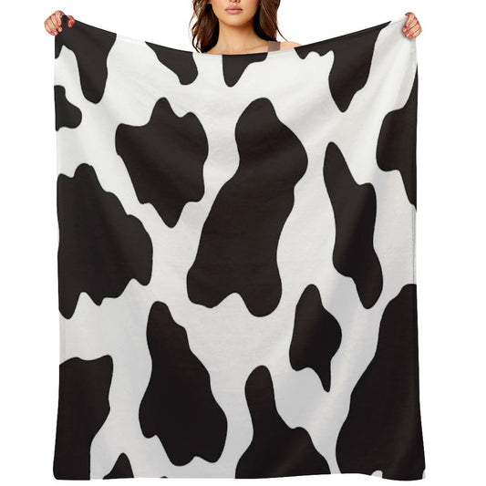 Cow Animal Print Cowboy Country Ranch Farm Style Throw Blanket