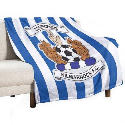Kilmarnock Football Club Logo - Stripes Throw Blanket