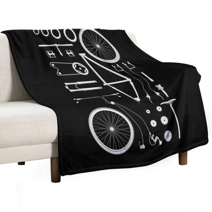 Bike Exploded Throw Blanket