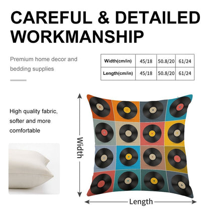 Album,Vinyl Record,Music Poster Linen Throw Pillow Cover