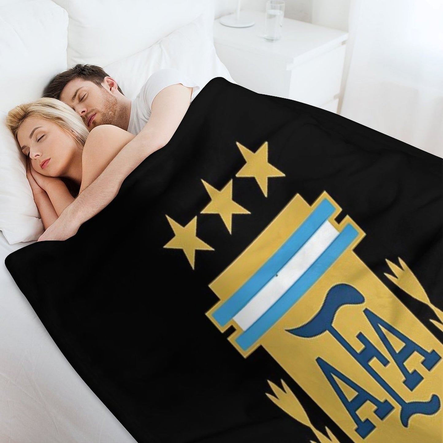 Argentina Afa 3 Stars Logo Throw Blanket