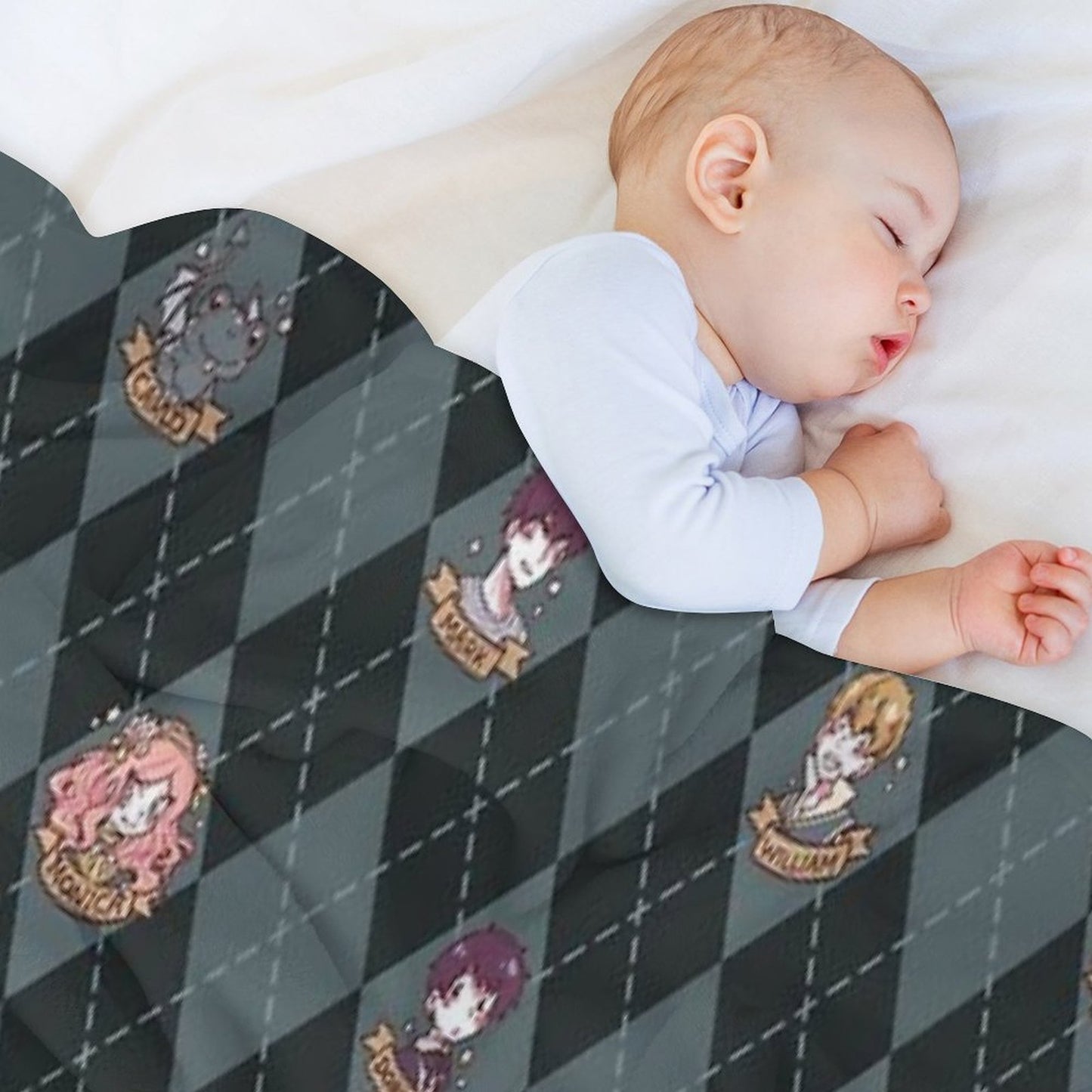 British Hooky (Blue) Throw Blanket