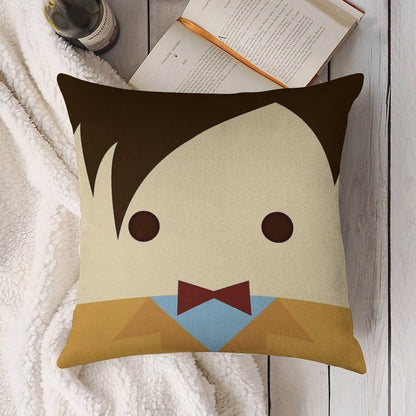 11th Doctor, Matt Smith Linen Throw Pillow Cover