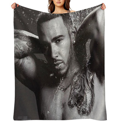 Lewis Hamilton Good Looks Throw Blanket