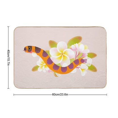 Kuhli Loach And Plumeria Bath Mat