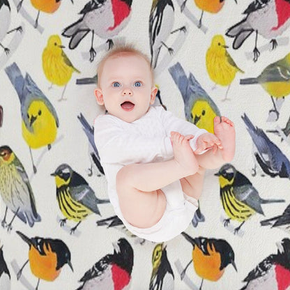 Springtime Birds Throw Blanket