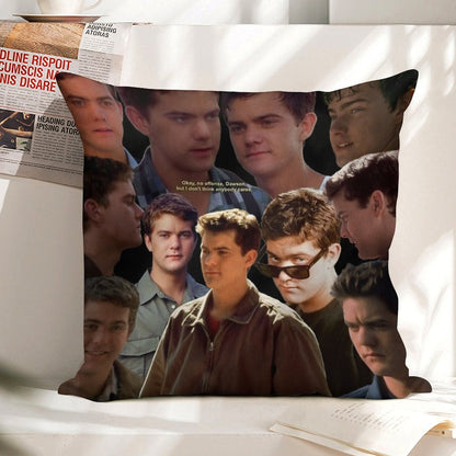 Joshua Jackson Collage Linen Throw Pillow Cover