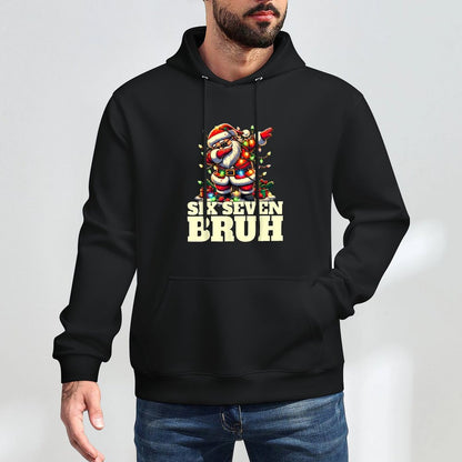 Funny Six Seven Christmas 6-7 Meme Santa 6 7 Six Seven Bruh Shape Retention Hoodie