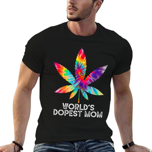 World&#39;s Dopest Mom Weed Soul Cannabis Tie Dye Mother&#39;s Day T-Shirt