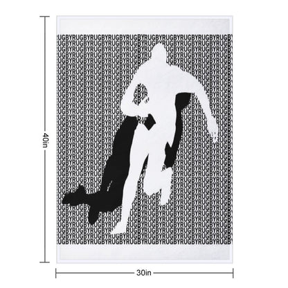 Rugby Tackle Throw Blanket