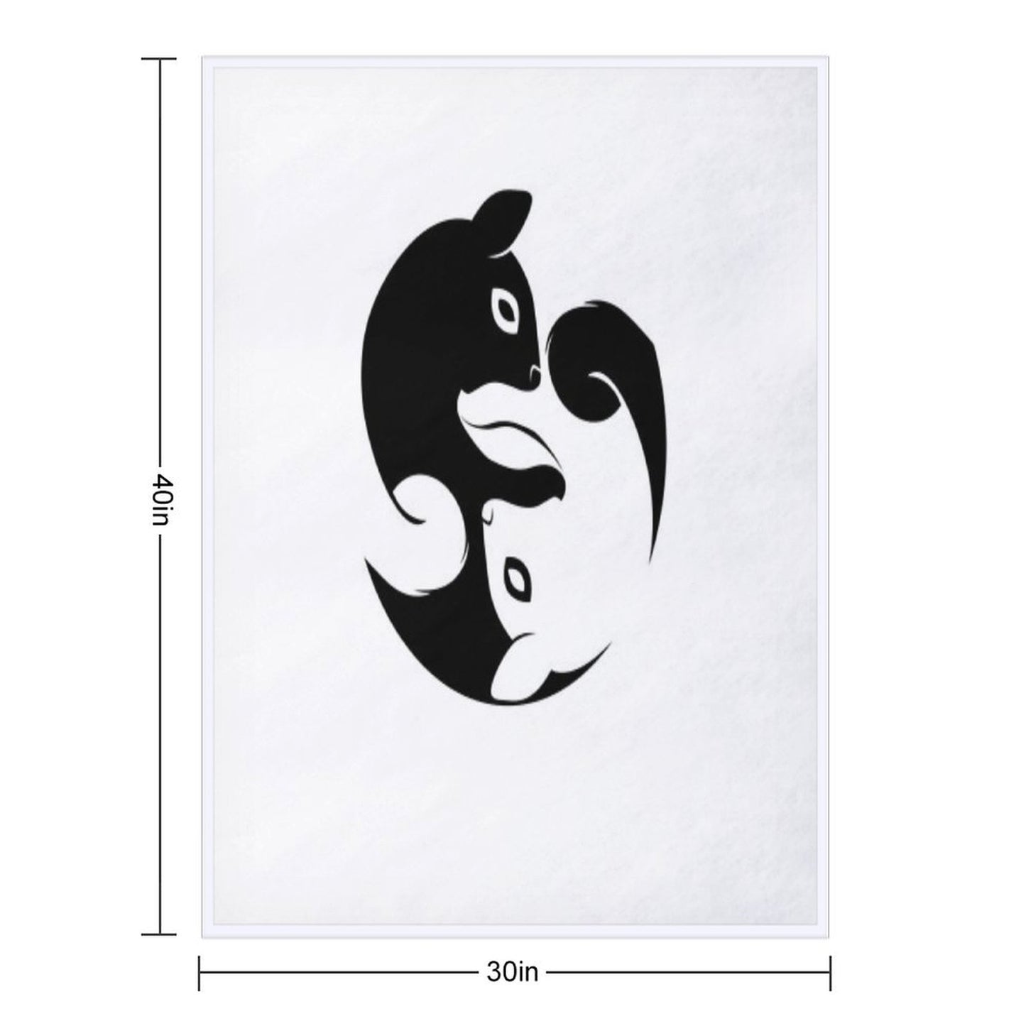 Yin Yang Squirrel - Zen Yoga Symbol Throw Blanket