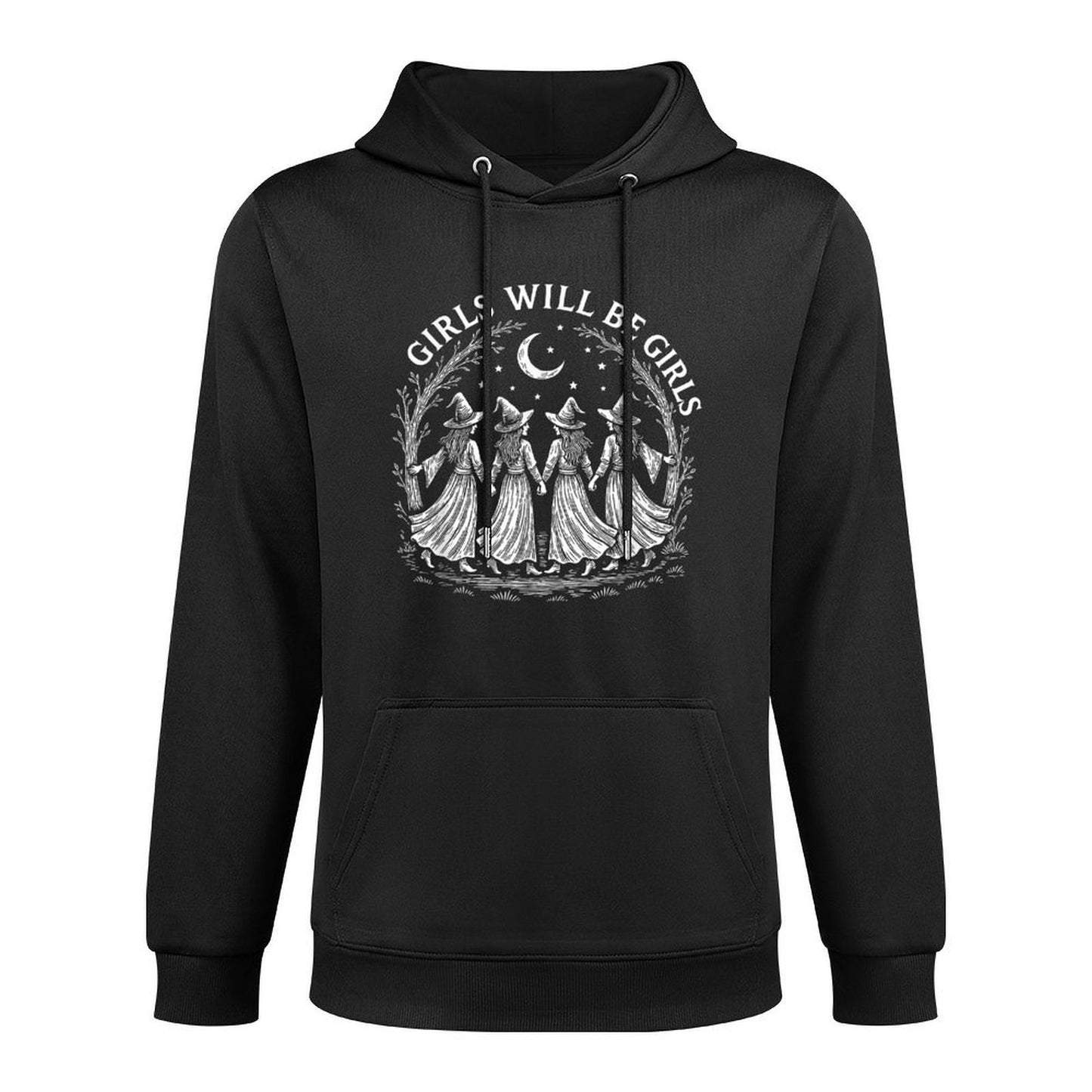 Girl Will Be Girls Witch Witchy Spooky Season Halloween Moisture-Wicking Hoodie