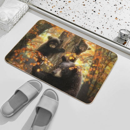 Black Bears Bath Mat