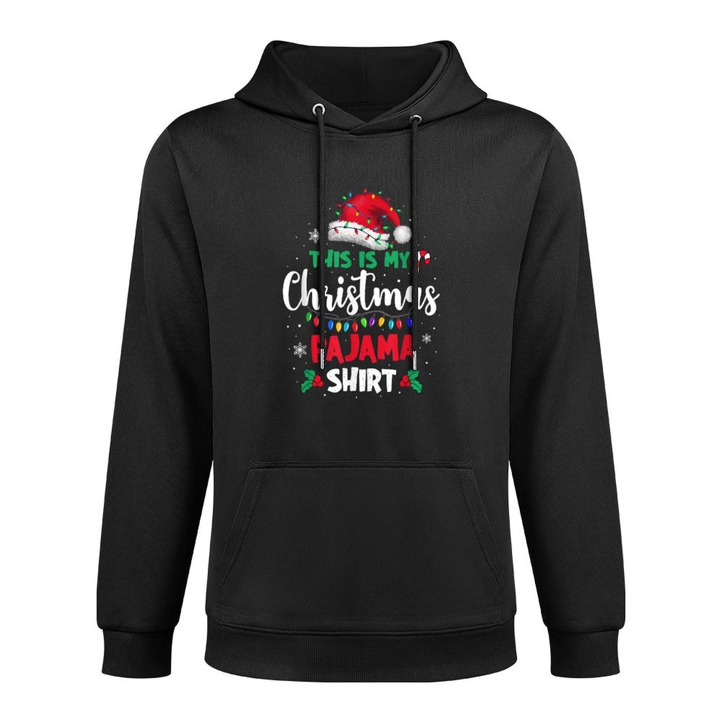This Is My Christmas Pajamas Santa Reindeer Men Women Kids Customizable Surface Hoodie
