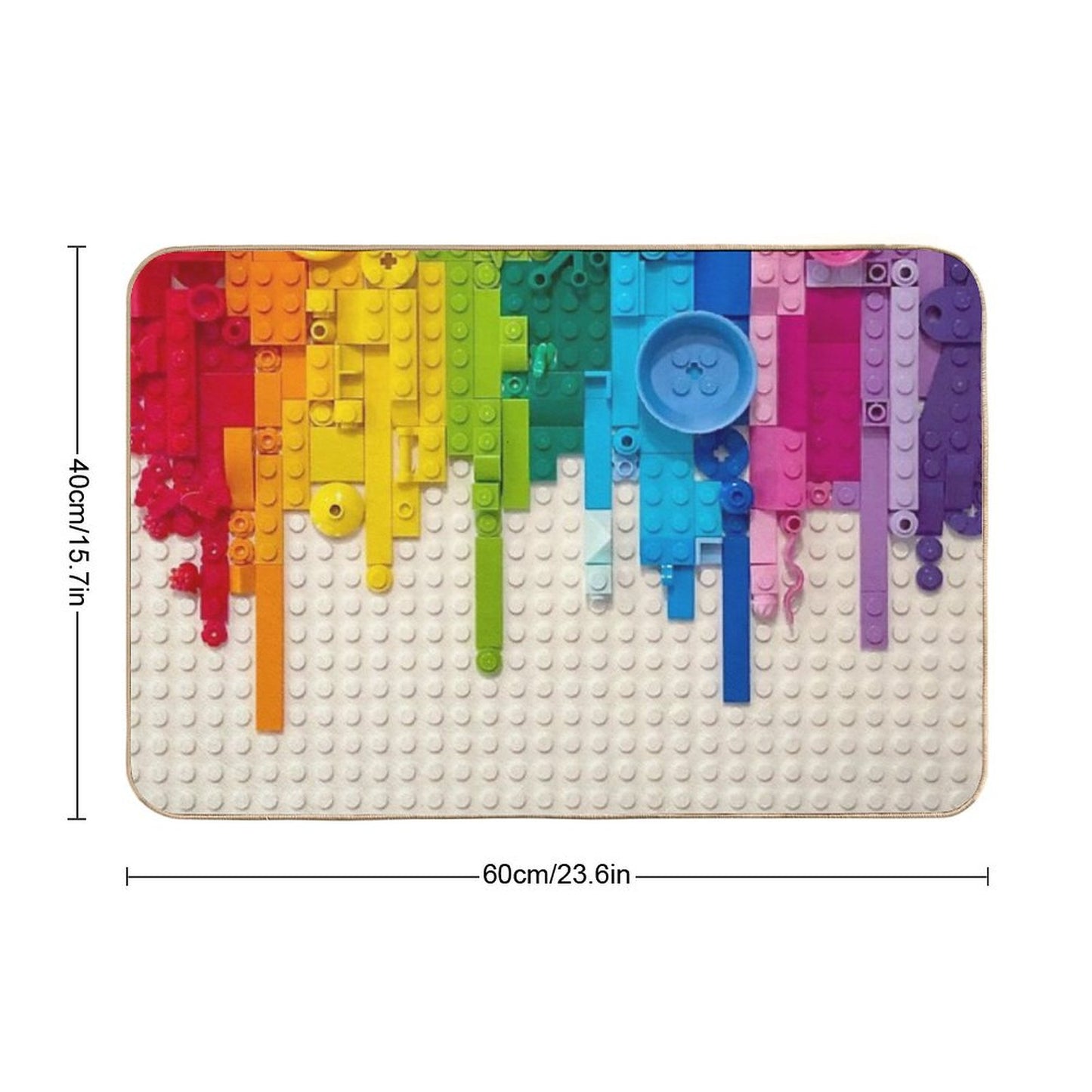 Rainbow Drip Bath Mat