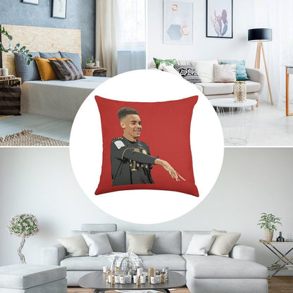 Jamal Musiala Linen Throw Pillow Cover