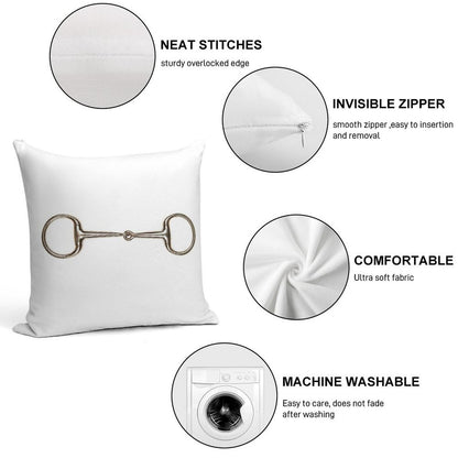 Snaffle Bit Soft Luxury Feel Throw Pillow