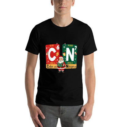 Christmas Carbon Nitrogen 67 Funny Science Santa Teacher  Moisture-wicking T-Shirt