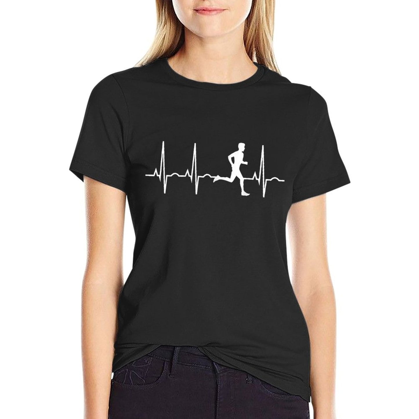 Running Shirt for Men - Runners Heartbeat Gift T-Shirt