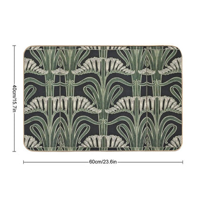 Art Nouveau Botanical Bath Mat