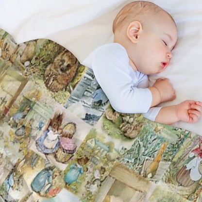 Beatrix Potter Collage Throw Blanket