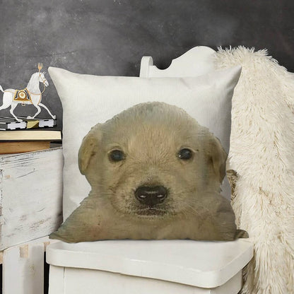 Jotchua Meme Jotchua Dog Linen Throw Pillow Cover