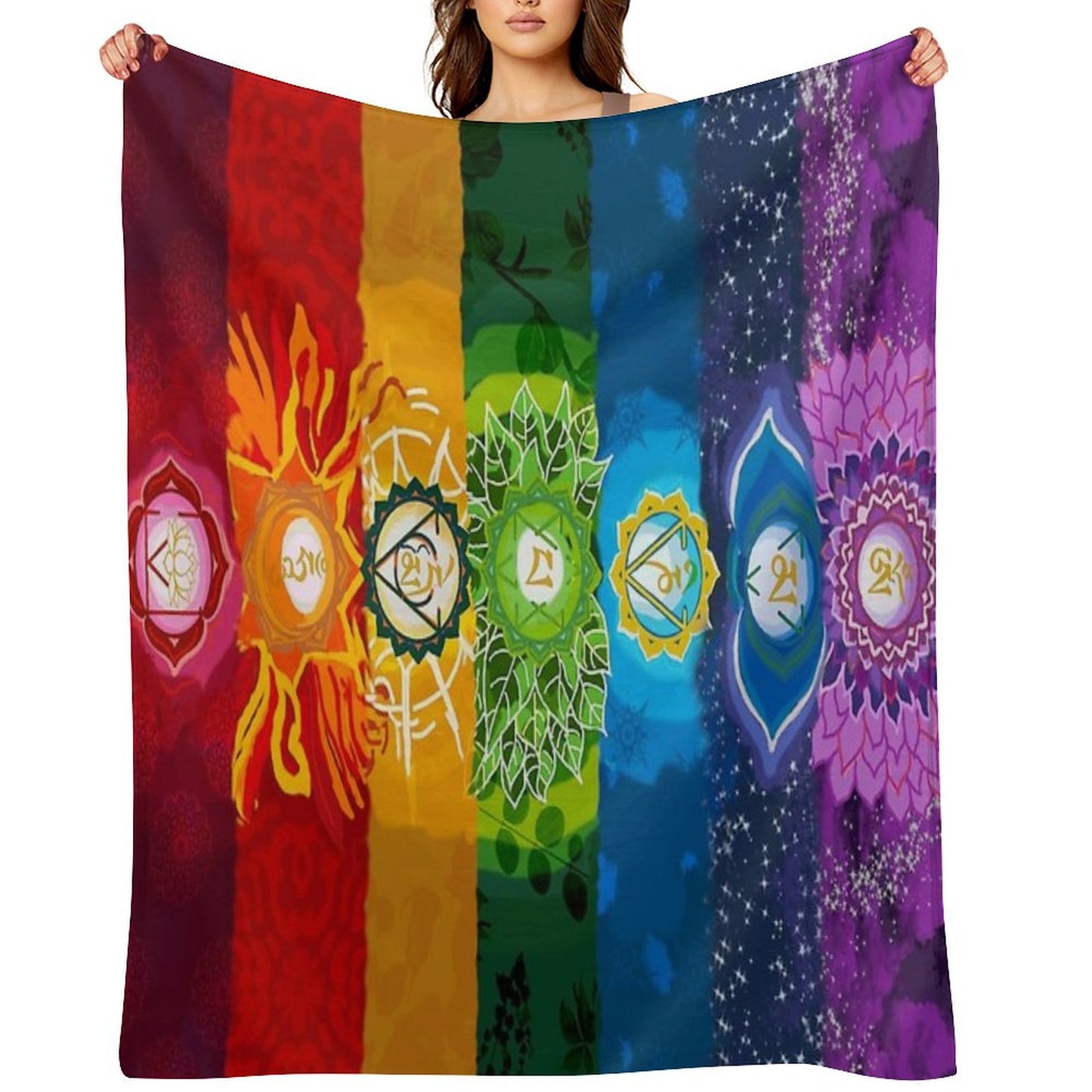 Healing Chakra Blanket Throw Blanket