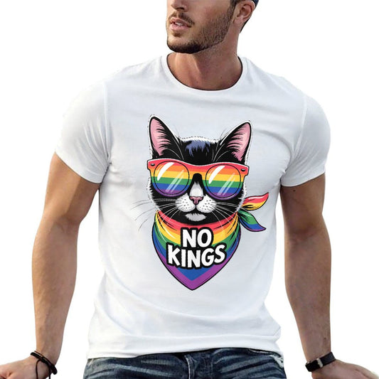 No Kings Pride Cat  Easy-care T-Shirt