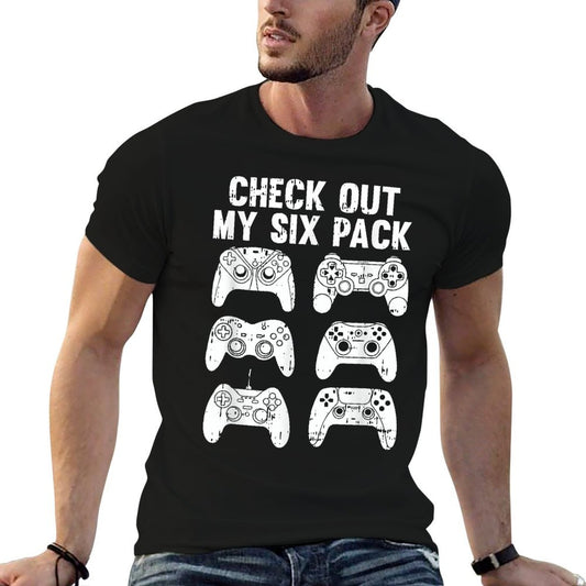 Check Out My Six Pack Gaming Christmas Pajama Funny Gamer  Classic T-Shirt