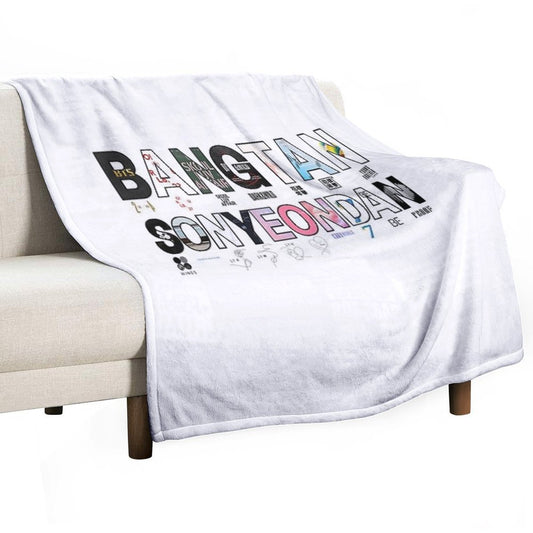BANGTAN SONYEONDAN BTS Album Cover Design – BTS Discography Fan Art Throw Blanket