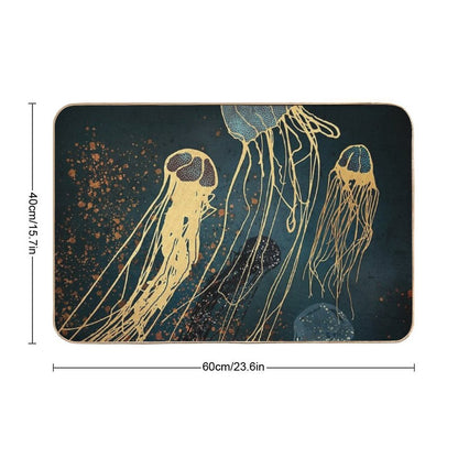 Metallic Jellyfish Bath Mat