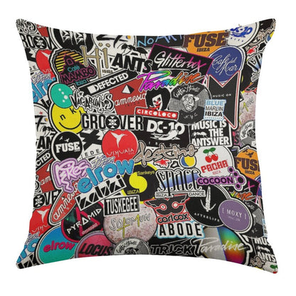 IBIZA CLUBS POSTER - 2022 EIVISSA Linen Throw Pillow Cover