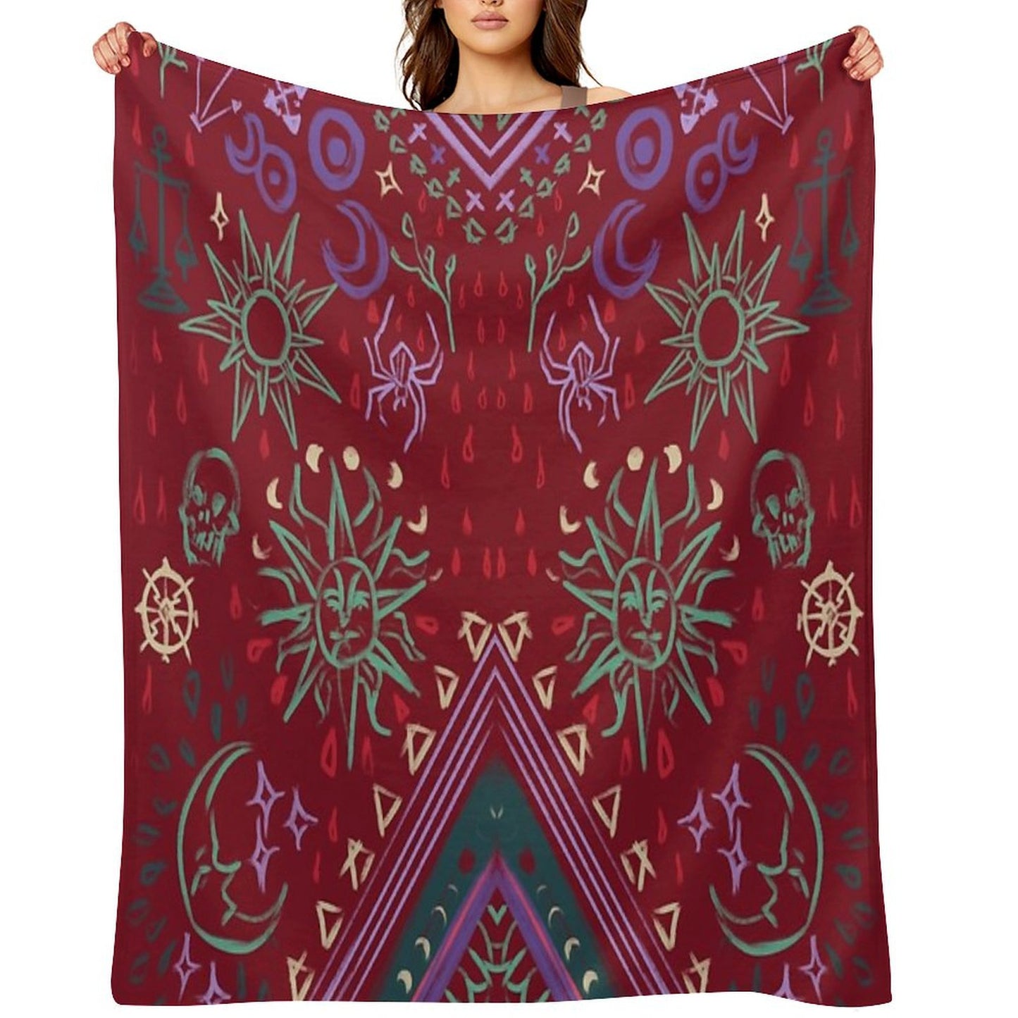 Mollymauk's Coat, Front Panels Throw Blanket