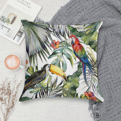 TROPICAL JUNGLE Soft Bedroom Essential Throw Pillow