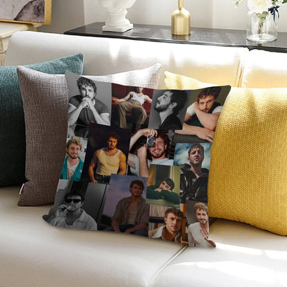 Paul Mescal Collage Soft Durable Construction Throw Pillow
