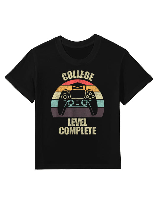 College Level Complete Gamings, Gamer Men Graduation Kids T-Shirt