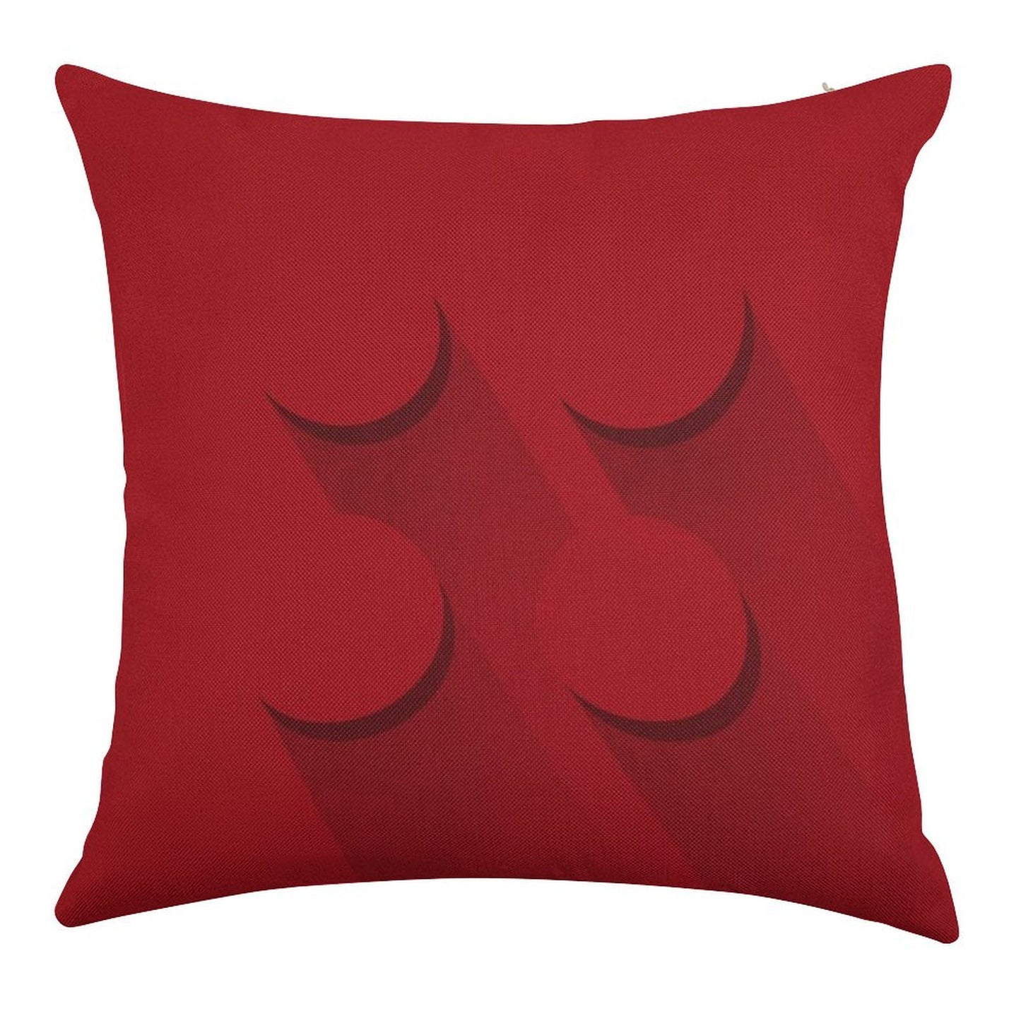 Red Brick Linen Throw Pillow Cover