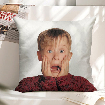 Home Alone Linen Throw Pillow Cover