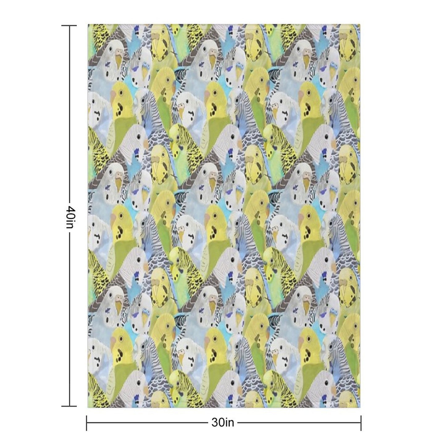 Budgie Parakeets Throw Blanket