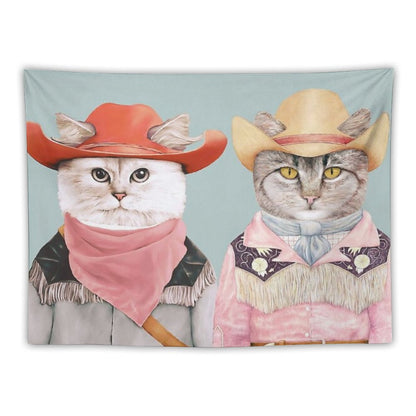Cowboy Cats Tapestry