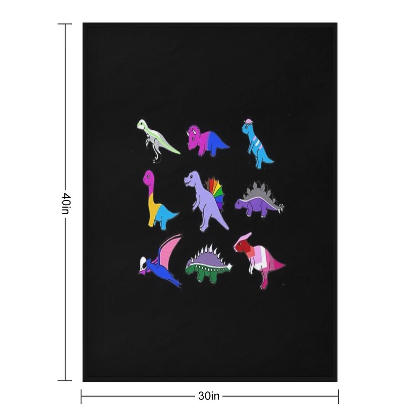 Pride Dinosaurs Throw Blanket