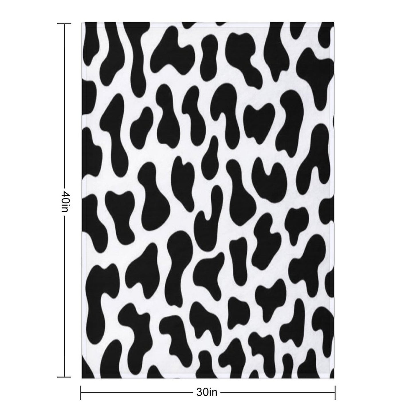Black Leopard Print Throw Blanket